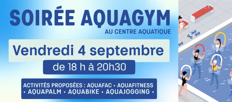 bandeau actu soirée aquagym