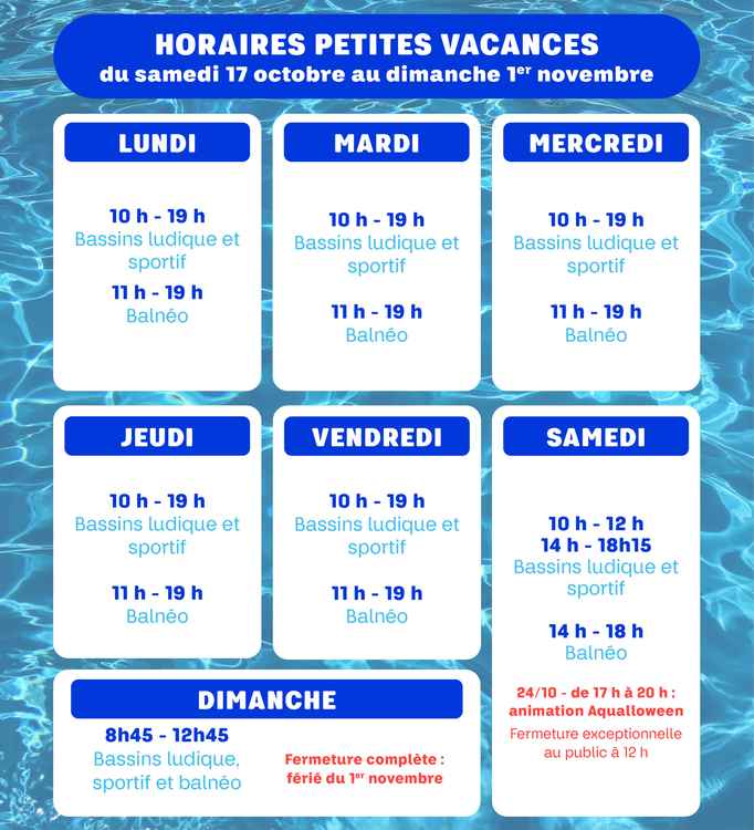 02 - horaires petites vacances