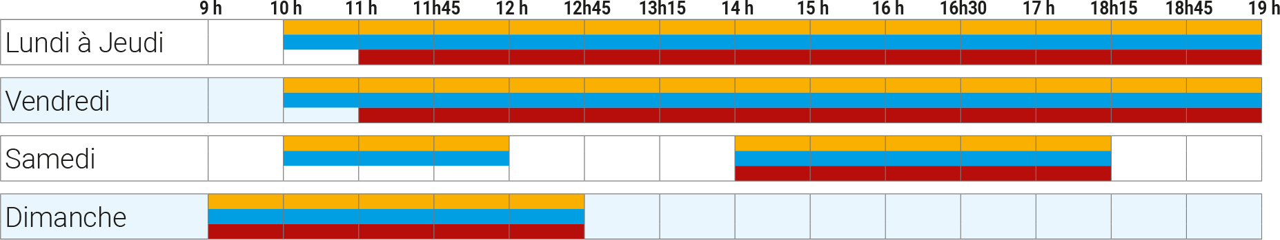 horaires été