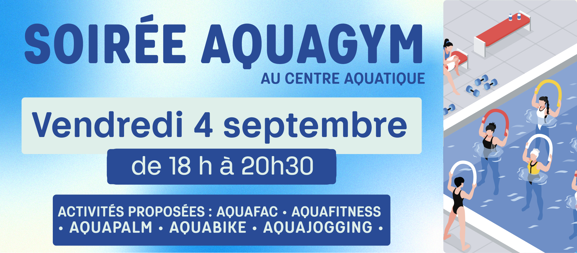 bandeau actu soirée aquagym